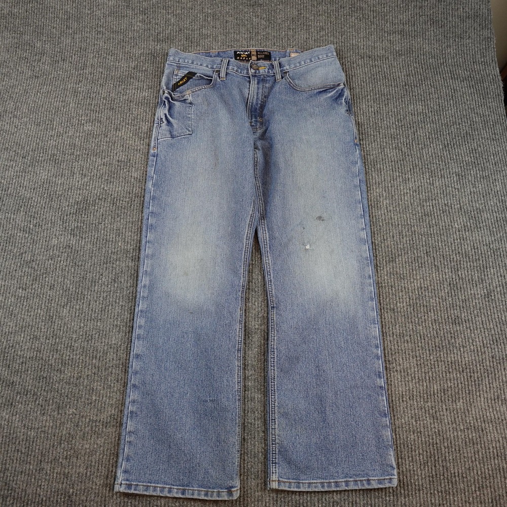 Ariat Rebar M4 Relaxed Boot Jeans Mens 32x30 (31x28) Blue Denim Workwear Bootcut